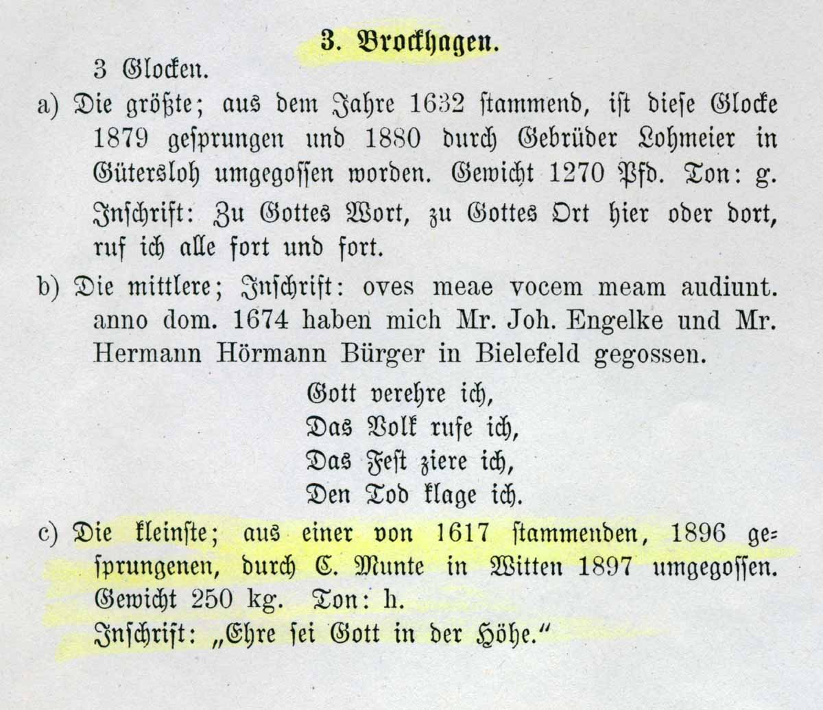 Die Glocken in Minden-Ravensberg 1905