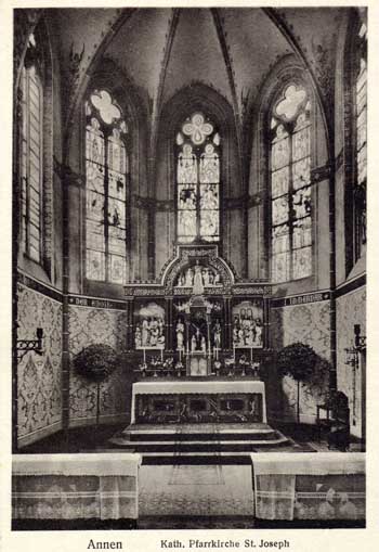 Altarraum um 1925