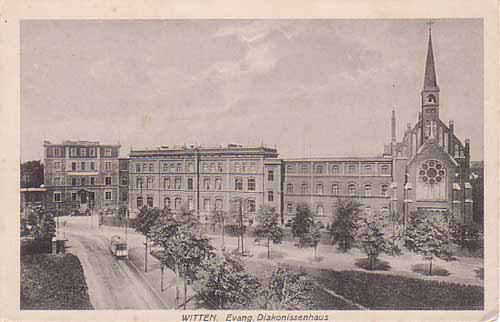 Krankenhaus und Kirche vor langer Zeit